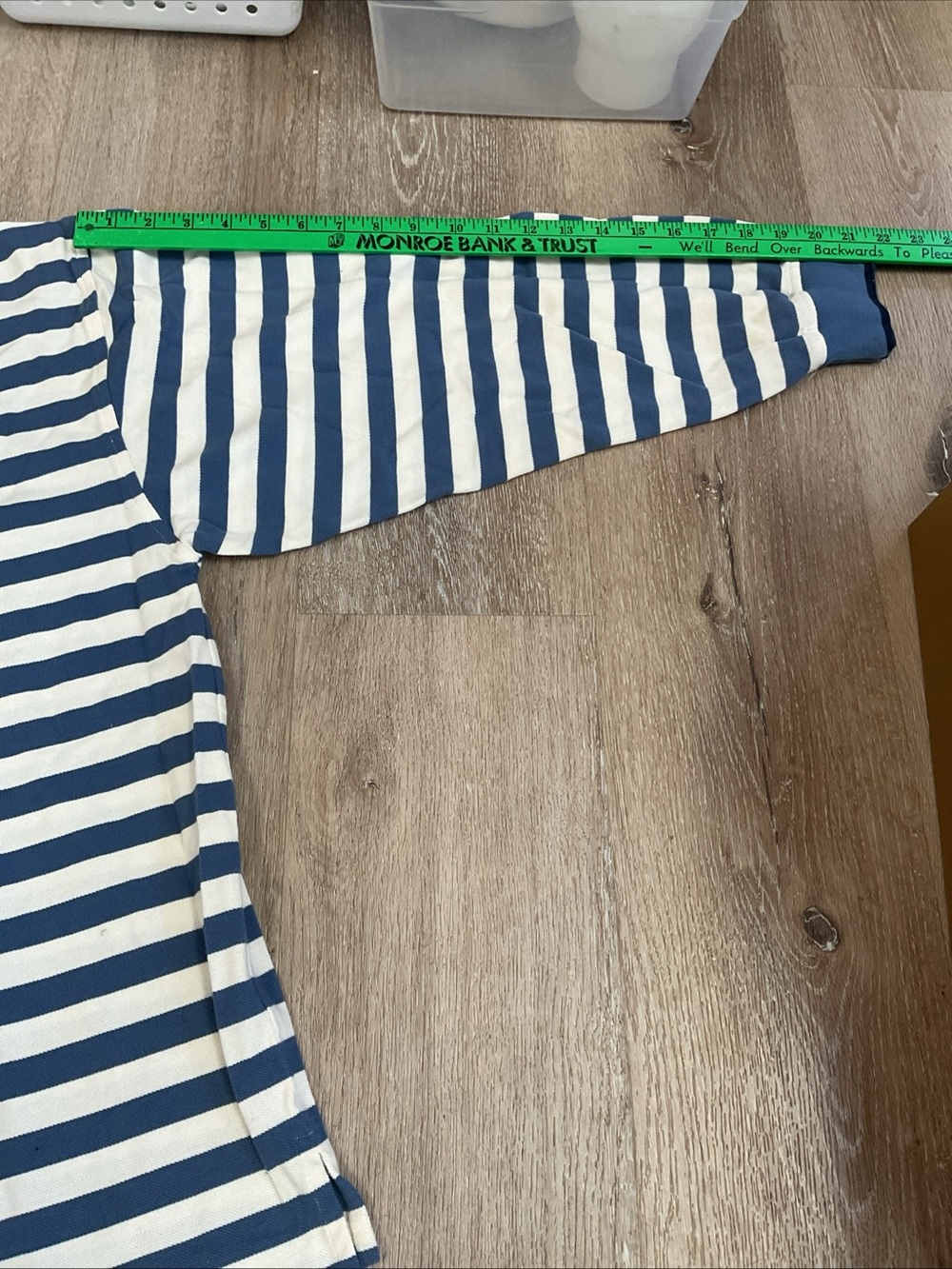 Tommy Hilfiger - Blue and White Striped Long-Sleeve Polo with Red Placket - XL - Picture 10 of 13
